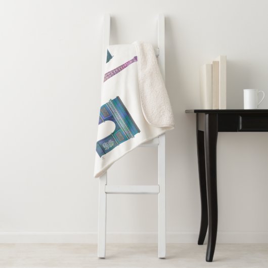 Farbige Gebäude Paris Skyline Sherpadecke (Beispiel)