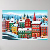 Farbige Gebäude Poster (Vorne)