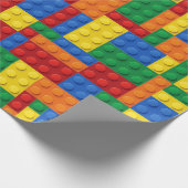Farbige Gebäude-Steine | Benutzerdefiniert Geschenkpapier (Ecke)
