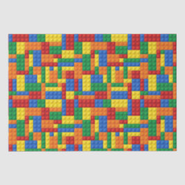 Farbige Gebäude-Steine | Benutzerdefiniert Seidenpapier