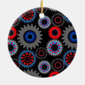 Farbige Geber Keramik Ornament (Hinten)