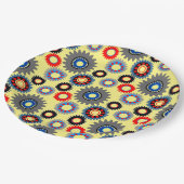 Farbige Geber Pappteller (Schrägansicht)