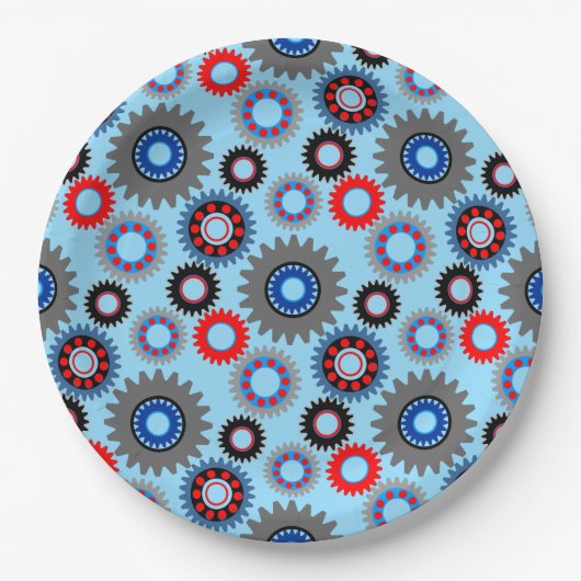 Farbige Geber Pappteller (Vorderseite)