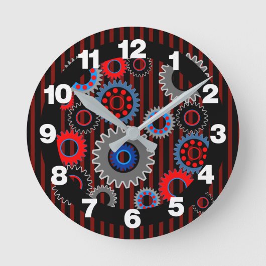 Farbige Geber Runde Wanduhr (Vorderseite)