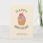 Farbige Geburtstagskarte eines Kollegen Karte (Vorderseite)