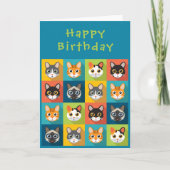 Farbige Geburtstagskarte Karte (Vorderseite)