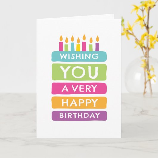 Farbige Geburtstagskarten Karte (Gelbe Blume)