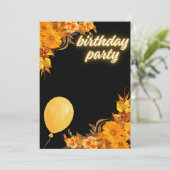 Farbige Geburtstagsparty-Einladungsdesign Einladung (Stehend Vorderseite)