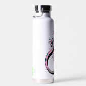 Farbige Gecko-Illustration | Süße minimale Eidechs Trinkflasche (Rechts)