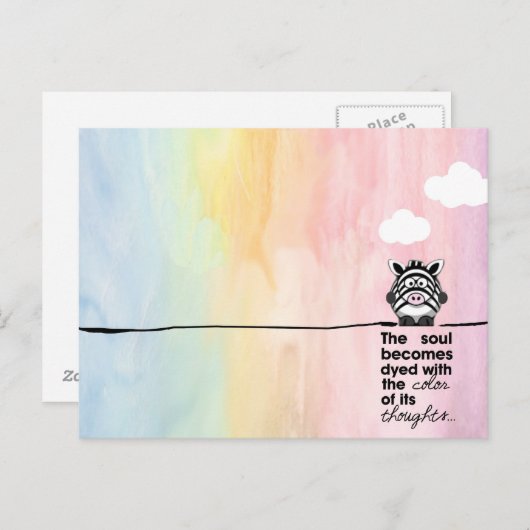 Farbige Gedanken Postkarte (Vorne/Hinten)