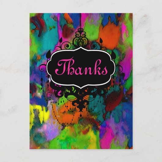 Farbige Gedanken ~ Postkarte / Einladungen (Vorderseite)