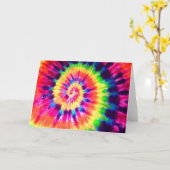 Farbige, gedrehte Regenbogenspirale Illusion Karte (Gelbe Blume)