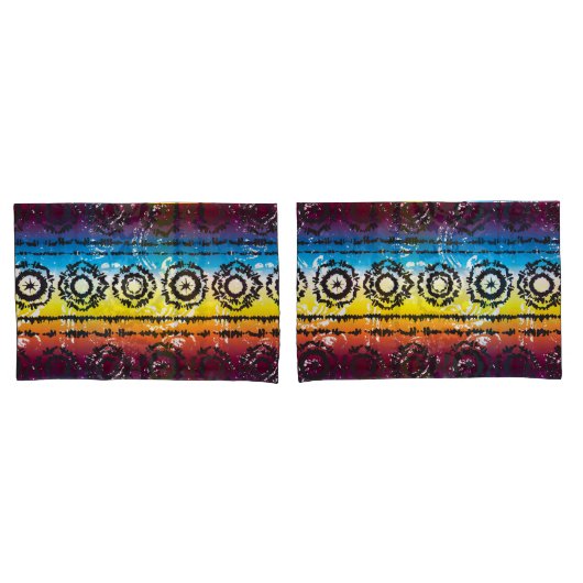 Farbige Gefärbte Krawatte Batik Design Pillowcases Kissenbezug (Vorderseite-Set)