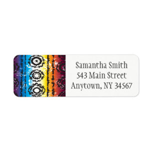 Farbige Gefärbte Krawatte Batik-Rücksendeadressen-