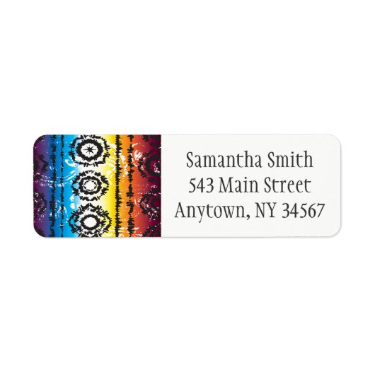 Farbige Gefärbte Krawatte Batik-Rücksendeadressen- (Vorne)