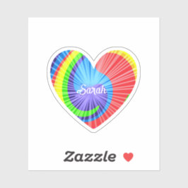 Farbige Gefärbte Krawatte Herzstück Kissen Kissen Aufkleber