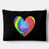 Farbige Gefärbte Krawatte Herzstück Kissen Kissen Zubehörtasche (Rückseite)