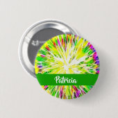 Farbige gefärbte Krawatte individuelle Name Muster Button (Vorne & Hinten)