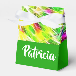 Farbige gefärbte Krawatte individuelle Name Muster Geschenkschachtel