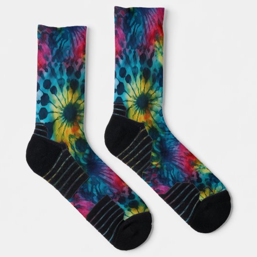 Farbige Gefärbte Krawatte Multi-Farb Socken (Rechts)