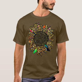 Farbige Gefärbte Krawatte Sonnenblume Gold Rosa Si T-Shirt