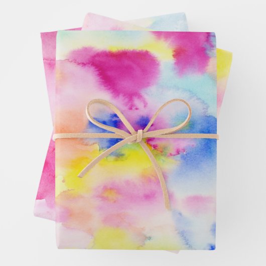 Farbige Gefärbte Krawatte Wasserfarbe Geschenkpapier Set (Beispiel)