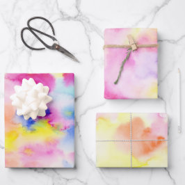 Farbige Gefärbte Krawatte Wasserfarbe Geschenkpapier Set