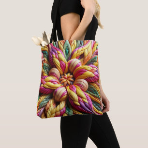 Farbige geflochtene Henkeltasche  Tasche