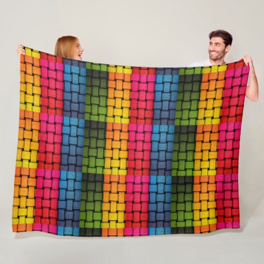 Farbige geflochtene Korbgeflecht-Fliesdecke Fleecedecke (Beispiel)