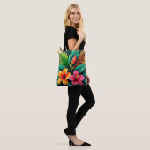 Farbige Gefühle: Abstraktes Gesicht Tasche (Am Model)