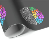 Farbige Gehirntechnik Geschenkpapier (Rolleneckpunkt)