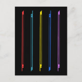 Farbige Geigenbohren Postkarte (Vorderseite)