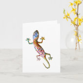Farbige gekko-Eidechse Karte (Gelbe Blume)