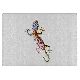 Farbige gekko-Eidechse Schneidebrett