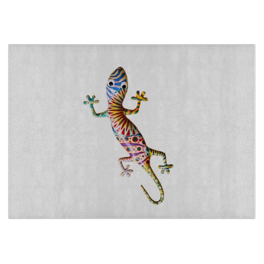 Farbige gekko-Eidechse Schneidebrett (Vorderseite)