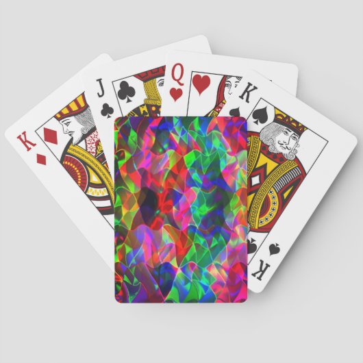 Farbige, gekrümmte Dreiecke oder farbige Umrundung Spielkarten (Rückseite)