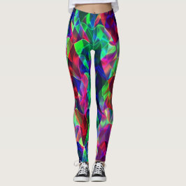 Farbige gekrümmte Dreiecke oder Wellen, dunkelste. Leggings