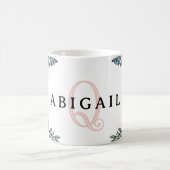 Farbige gelbe blaue Korallenblume Kaffeetasse (Mittel)