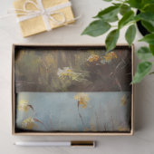 Farbige, gelbe Lämmermodien mit dekoupage Malerei Seidenpapier (Geschenk)