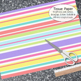 Farbige, gelbe, lila, orangefarbene Streifen Seidenpapier