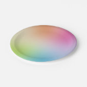 Farbige gelbe Orange Blau Grün Rosa Lila Pappteller (Schrägansicht)