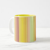 Farbige gelbe Orangenstreifen Zweifarbige Tasse (Vorderseite Links)