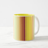 Farbige gelbe Orangenstreifen Zweifarbige Tasse (VorderseiteRechts)