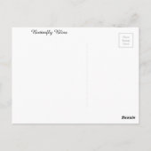 Farbige Gelbe Schmetterling Postkarte (Rückseite)