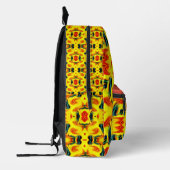 Farbige gelborange-grüne Wirbel Abstrakt Bedruckter Rucksack (Links)