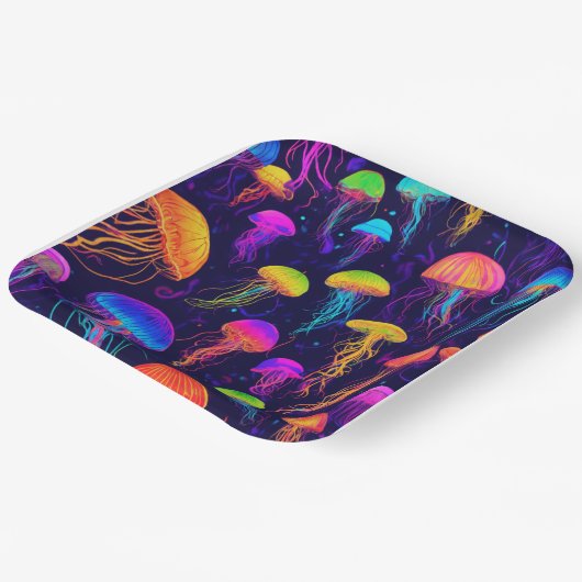 Farbige Gelee Pappteller (Gewinkelt)