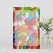 Farbige Geleebohnen mit Süßigkeiten Briefpapier (Stehend Vorderseite)