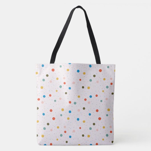 Farbige gemalte Punkte Tasche (Vorderseite)
