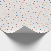 Farbige gemalte Punkte und Konfetti  Geschenkpapier (Ecke)
