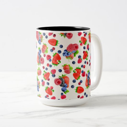 Farbige gemischte Berries Zweifarbige Tasse (VorderseiteRechts)